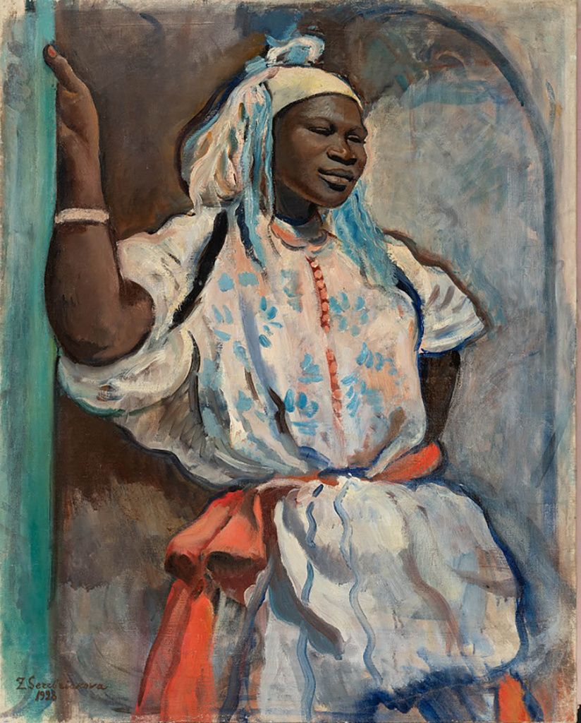 Русский Музей_З.Е.Серебрякова. Марокканка в белом. 1928.jpg